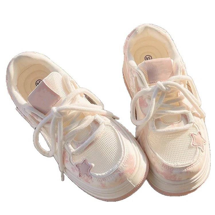 Damen Sportliche Plateau-Sneaker mit atmungsaktiver Mesh-Oberfläche und modischem Design Heidi Mode - Image 5