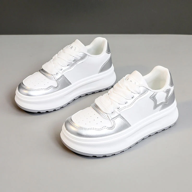 Damen Sportliche Plateau-Sneaker mit glänzenden Akzenten und komfortabler Dämpfung Heidi Mode - Image 7