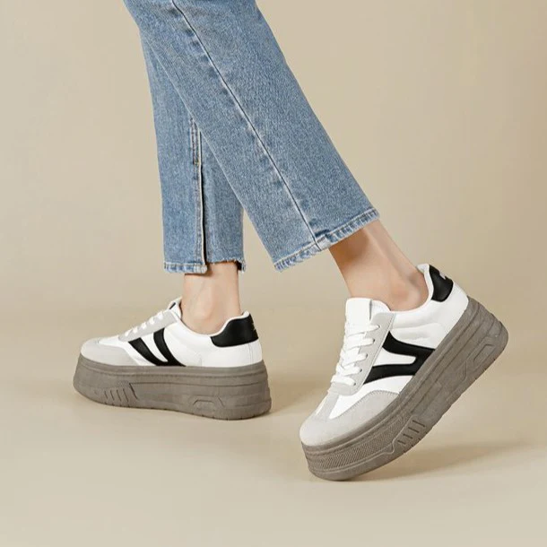 Damen Sportliche Plateau-Sneaker mit komfortabler Dämpfung und modernem Design Heidi Mode - Image 3