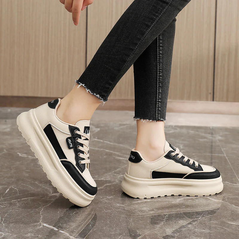 Damen Sportliche Plateau-Sneaker mit modischem Design und dämpfender Sohle Heidi Mode - Image 3