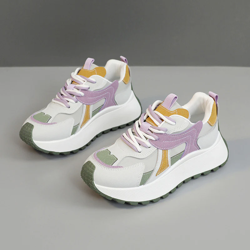 Damen Sportliche Plateau-Sneaker mit trendiger Farbgebung und dämpfender Sohle Heidi Mode - Image 2