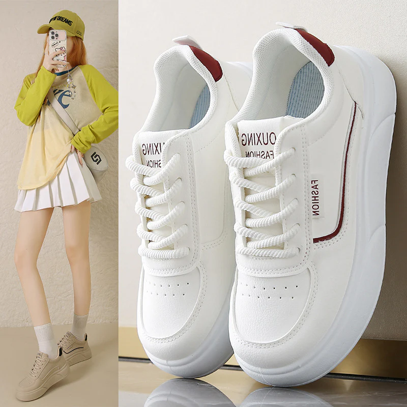 Damen Sportliche Plateau Sneakers Heidi Mode