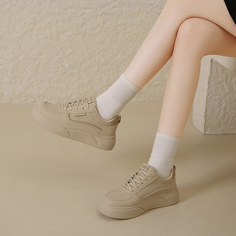 Damen Sportliche Plateau Sneakers Heidi Mode - Image 3