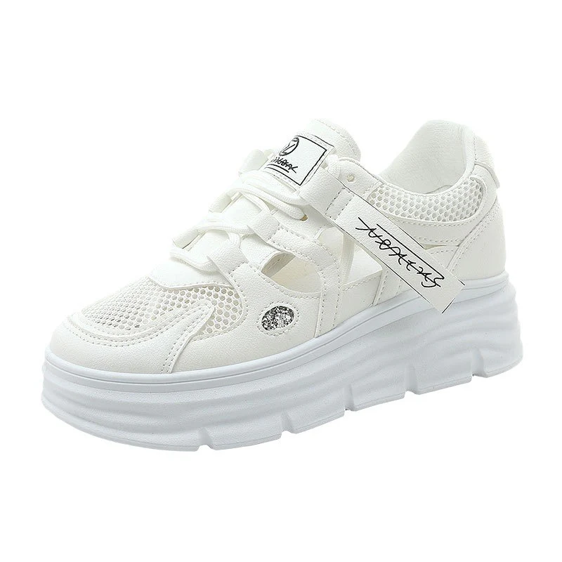 Damen Sportliche Plateau Sneakers mit atemberaubendem Design und verstellbarem Klettverschluss Heidi Mode - Image 5