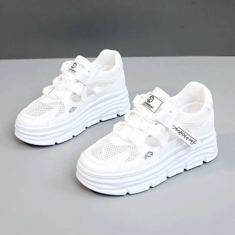 Damen Sportliche Plateau Sneakers mit atemberaubendem Design und verstellbarem Klettverschluss Heidi Mode - Image 6