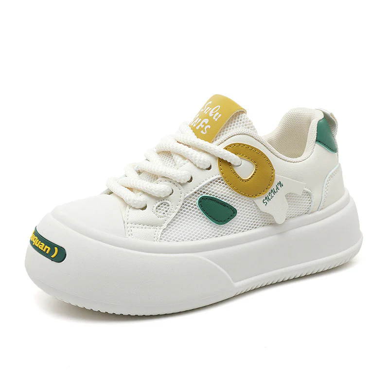 Damen Sportliche Plateau Sneakers mit atmungsaktivem Mesh-Obermaterial und dämpfender Sohle Heidi Mode - Image 5