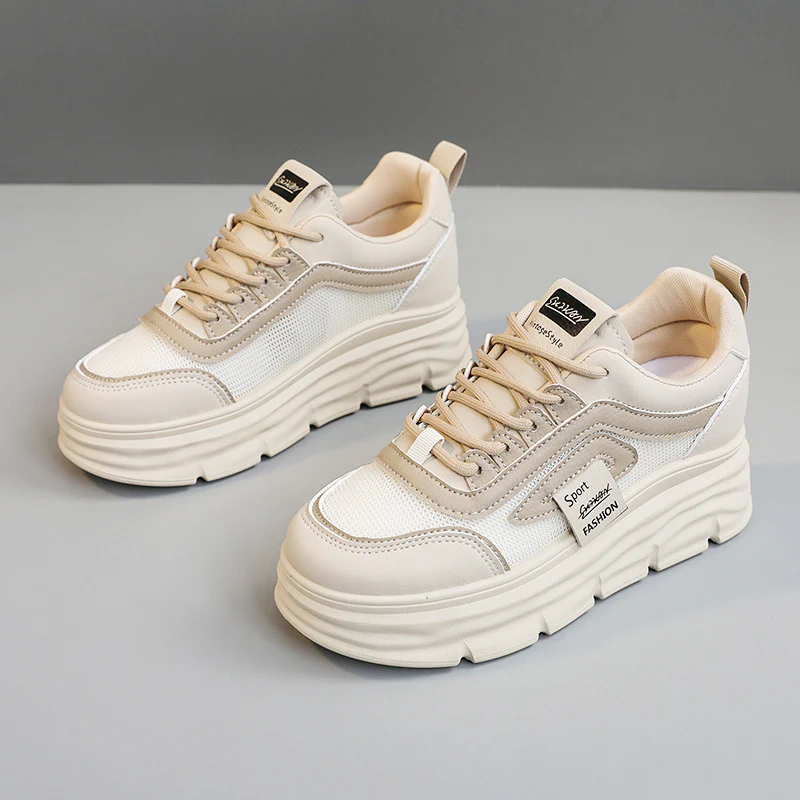 Damen Sportliche Plateau Sneakers mit atmungsaktivem Obermaterial und modischem Design Heidi Mode - Image 6