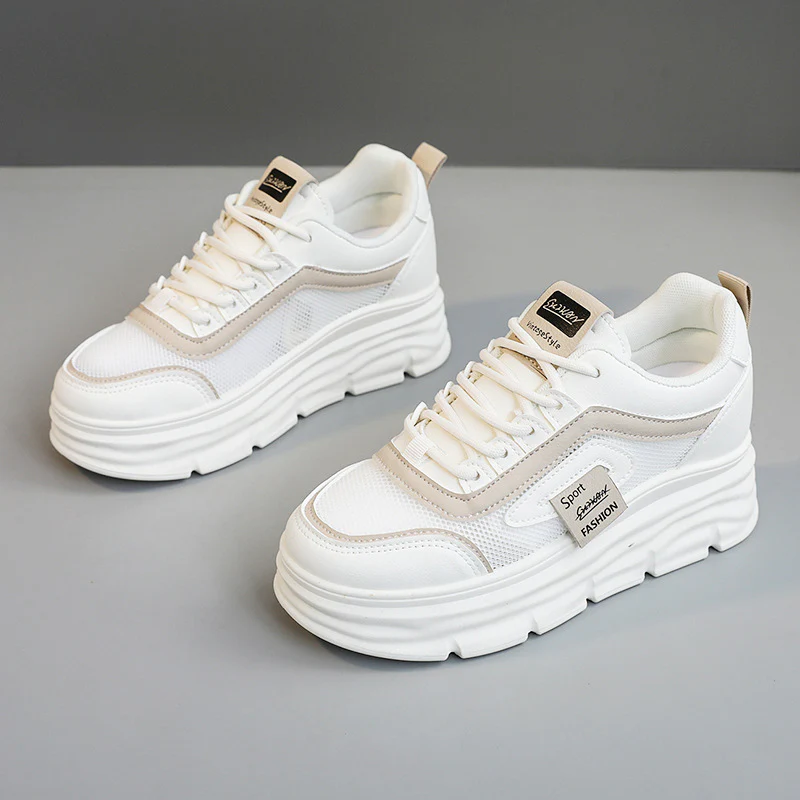 Damen Sportliche Plateau Sneakers mit atmungsaktivem Obermaterial und modischem Design Heidi Mode - Image 7