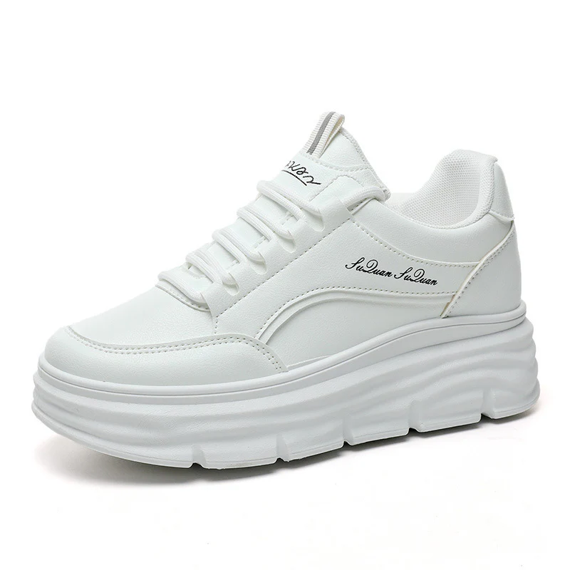Damen Sportliche Plateau Sneakers mit atmungsaktiver Oberflächenstruktur und dämpfender Laufsohle Heidi Mode - Image 5