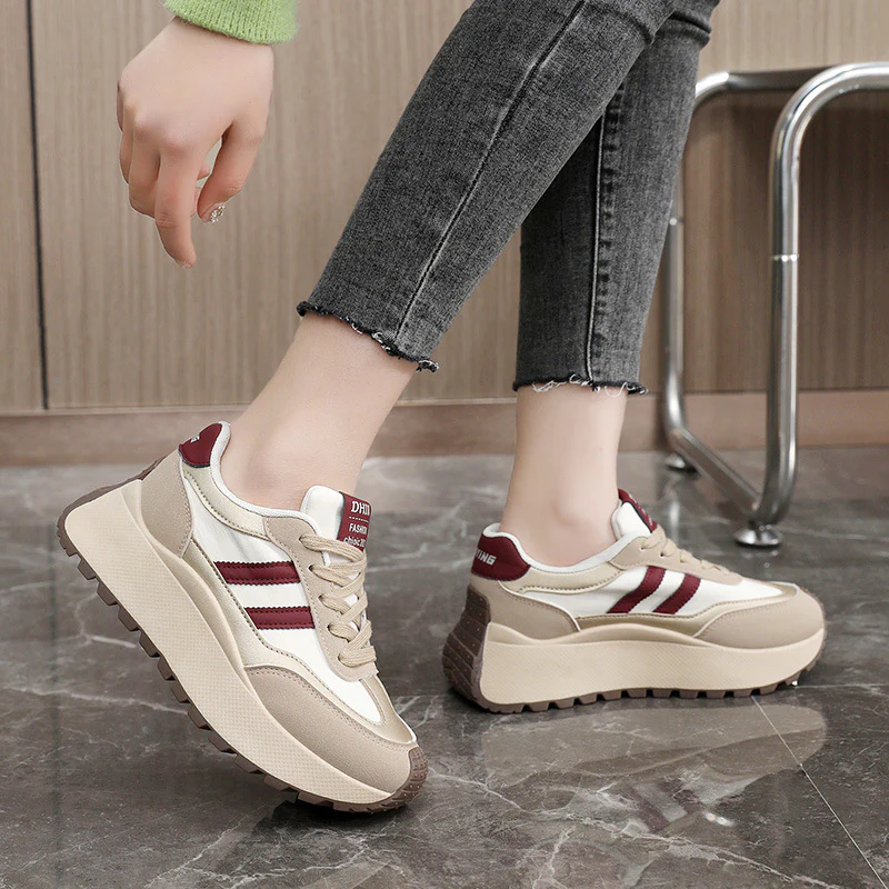 Damen Sportliche Plateau Sneakers mit innovativem Dämpfungssystem Heidi Mode - Image 4