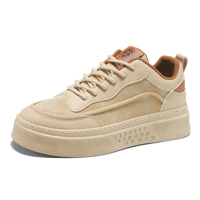 Damen Sportliche Plateau Sneakers mit robustem Lederoberteil und modischem Design Heidi Mode - Image 5