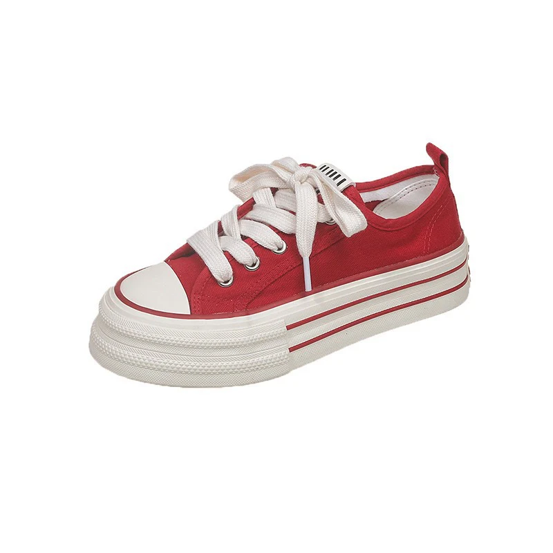 Damen Sportliche Plateausneaker mit atmungsaktivem Canvas-Obermaterial Heidi Mode - Image 5