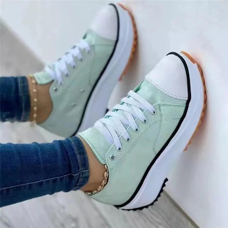 Damen Sportliche Plateausneaker mit modischem Kettenakzent Heidi Mode - Image 2