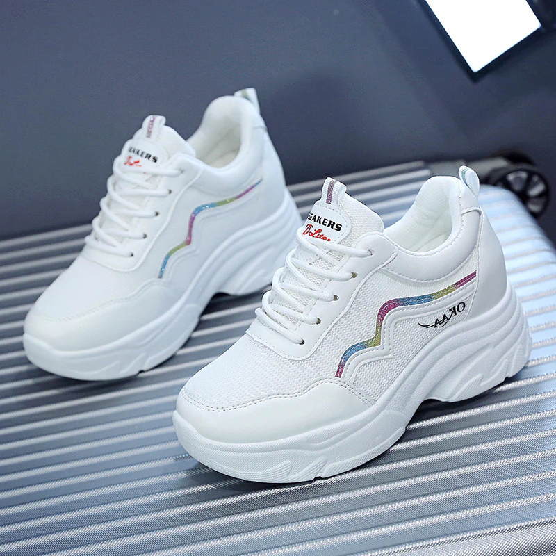 Damen Sportliche Plattform Sneakers mit atmungsaktiven Eigenschaften und rutschfester Sohle Heidi Mode - Image 4
