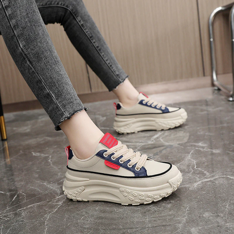 Damen sportliche Plattform Sneakers mit dämpfender Laufsohle und atmungsaktivem Obermaterial Heidi Mode - Image 3