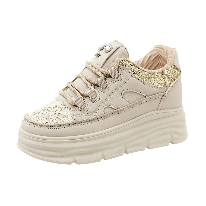 Damen Sportliche Plattform Sneakers mit Glitzer-Details und ergonomischer Dämpfung Heidi Mode - Image 5