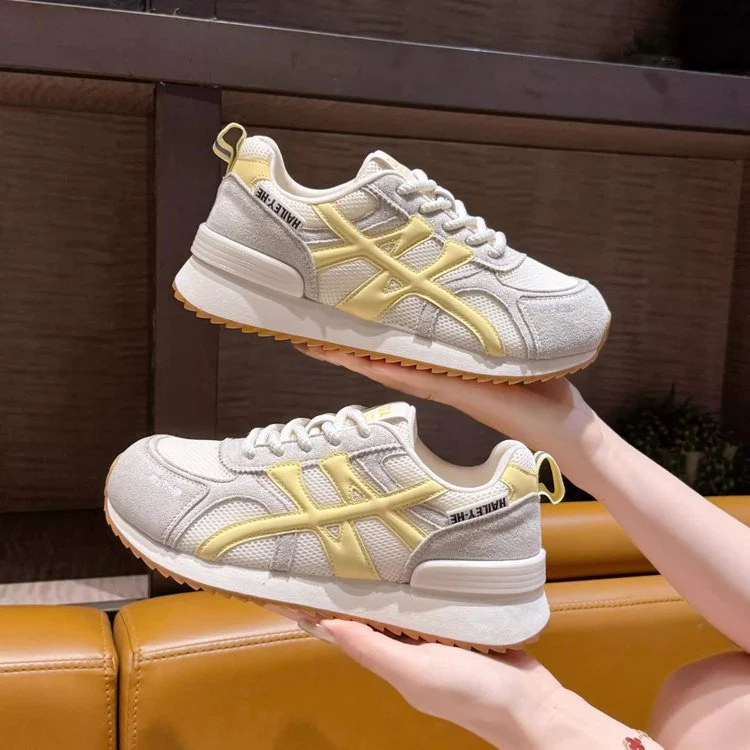 Damen Sportliche Retro-Sneaker mit atmungsaktivem Mesh-Obermaterial und dämpfender Sohle Heidi Mode