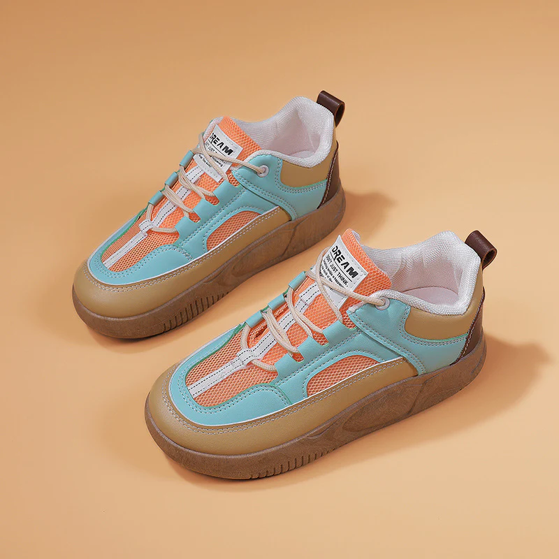 Damen Sportliche Retro Sneakers mit atmungsaktiven Einsatz und rutschfester Sohle Heidi Mode - Image 6