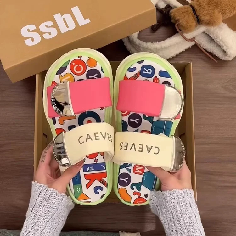 Damen Sportliche Sandalen mit verstellbarem Klettverschluss und rutschfester Sohle Heidi Mode