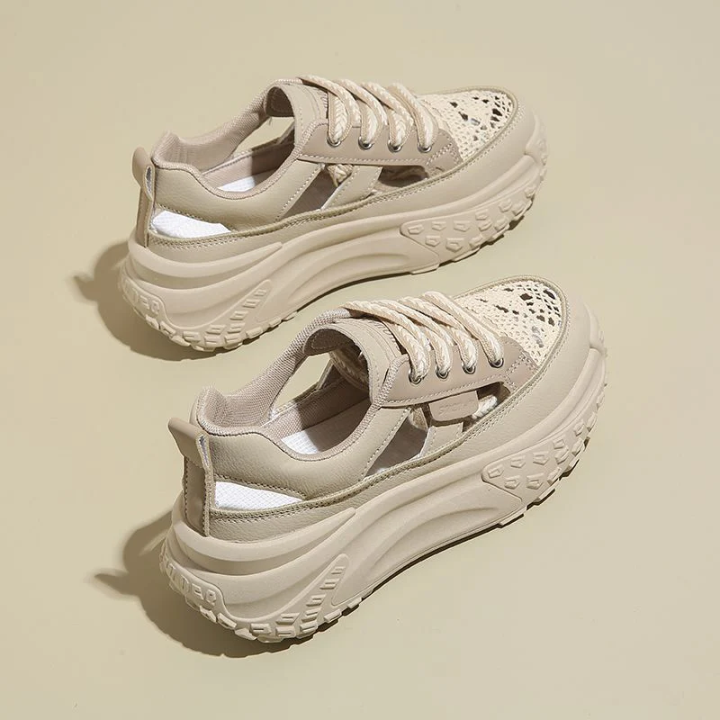 Damen Sportliche Schnürschuhe mit Luftzirkulation Heidi Mode