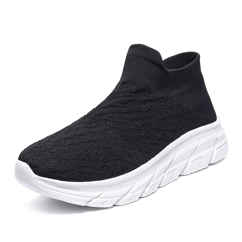 Damen Sportliche Slip-On Sneaker mit atmungsaktiver Strick-Oberfläche und dämpfender Laufsohle Heidi Mode - Image 11