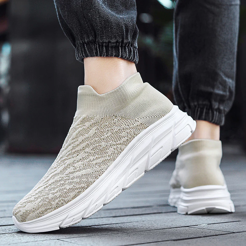 Damen Sportliche Slip-On Sneaker mit atmungsaktiver Strick-Oberfläche und dämpfender Laufsohle Heidi Mode - Image 4