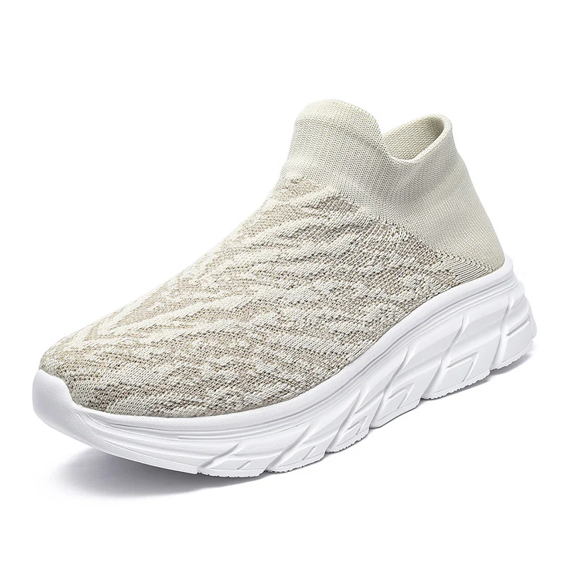 Damen Sportliche Slip-On Sneaker mit atmungsaktiver Strick-Oberfläche und dämpfender Laufsohle Heidi Mode - Image 6