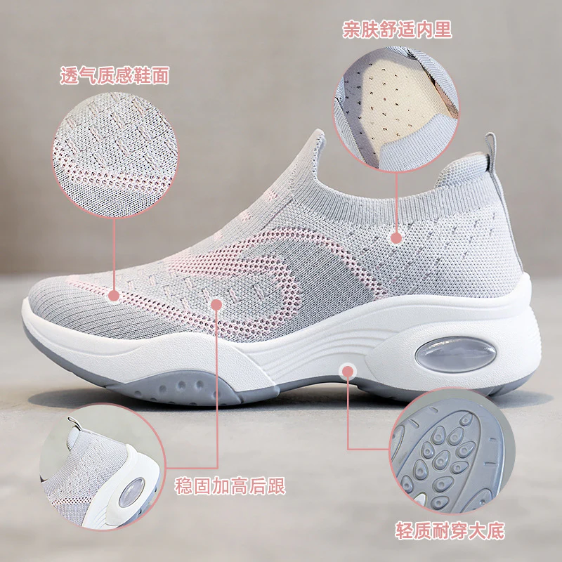 Damen Sportliche Slip-On Sneakers mit Air Cushion Technologie Heidi Mode - Image 4