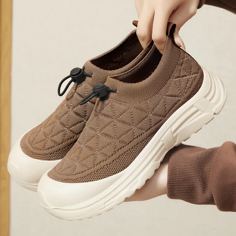 Damen Sportliche Slip-On Sneakers mit atmungsaktivem Obermaterial und rutschfester Sohle Heidi Mode