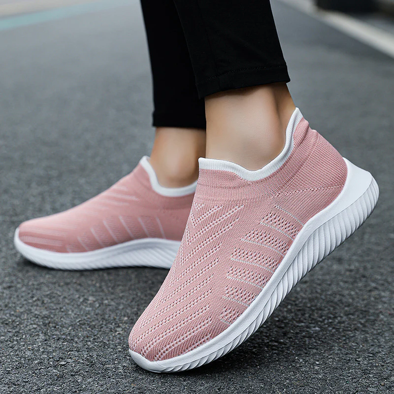 Damen Sportliche Slip-On Sneakers mit atmungsaktivem Strick-Obermaterial Heidi Mode - Image 3