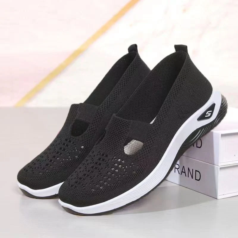 Damen Sportliche Slip-On Sneakers mit atmungsaktivem Strickmaterial Heidi Mode - Image 2
