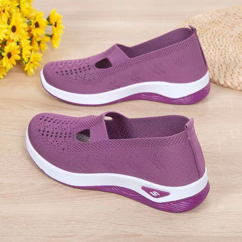 Damen Sportliche Slip-On Sneakers mit atmungsaktivem Strickmaterial Heidi Mode - Image 3