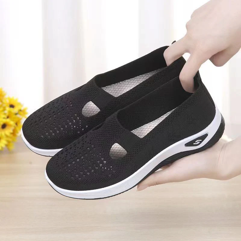 Damen Sportliche Slip-On Sneakers mit atmungsaktivem Strickmaterial Heidi Mode - Image 8