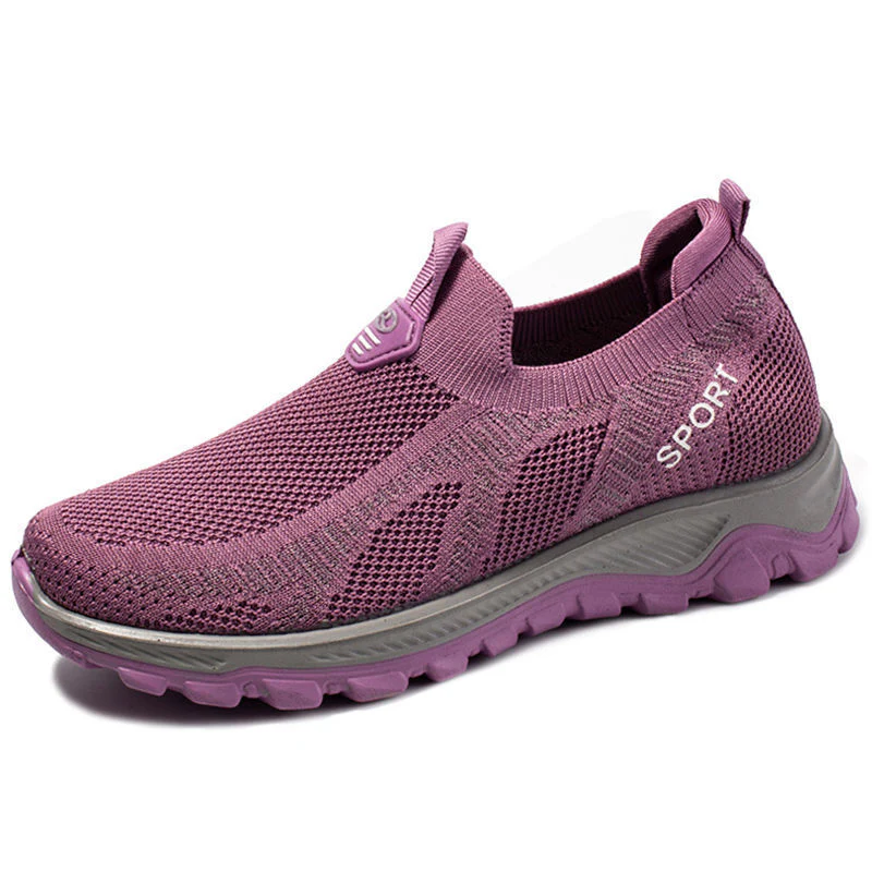 Damen Sportliche Slip-On Sneakers mit atmungsaktiver Mesh-Oberfläche und rutschfester Sohle Heidi Mode - Image 5