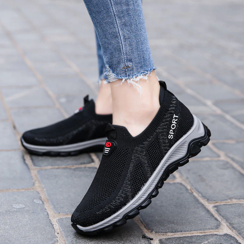 Damen Sportliche Slip-On Sneakers mit atmungsaktiver Mesh-Oberfläche und rutschfester Sohle Heidi Mode - Image 6
