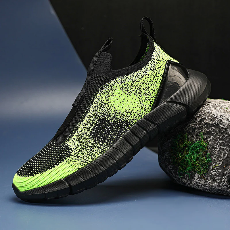 Damen Sportliche Slip-On Sneakers mit atmungsaktiver Strickoberfläche Heidi Mode - Image 3