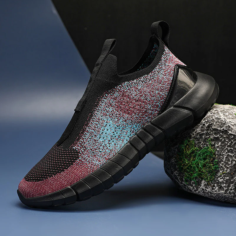 Damen Sportliche Slip-On Sneakers mit atmungsaktiver Strickoberfläche Heidi Mode - Image 4