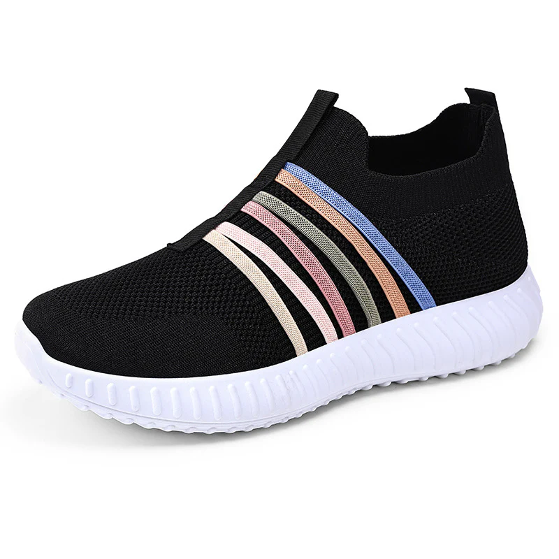 Damen Sportliche Slip-On Sneakers mit elastischem Obermaterial und rutschfester Sohle Heidi Mode - Image 6
