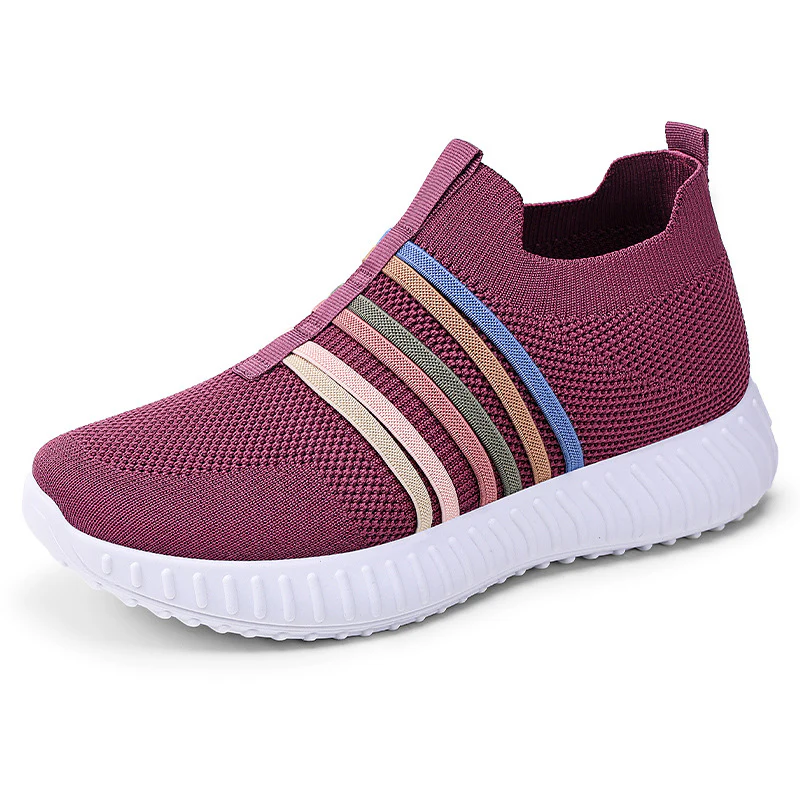 Damen Sportliche Slip-On Sneakers mit elastischem Obermaterial und rutschfester Sohle Heidi Mode - Image 9