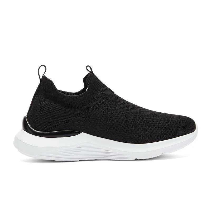 Damen Sportliche Slip-On Sneakers mit elastischem Strickoberteil Heidi Mode