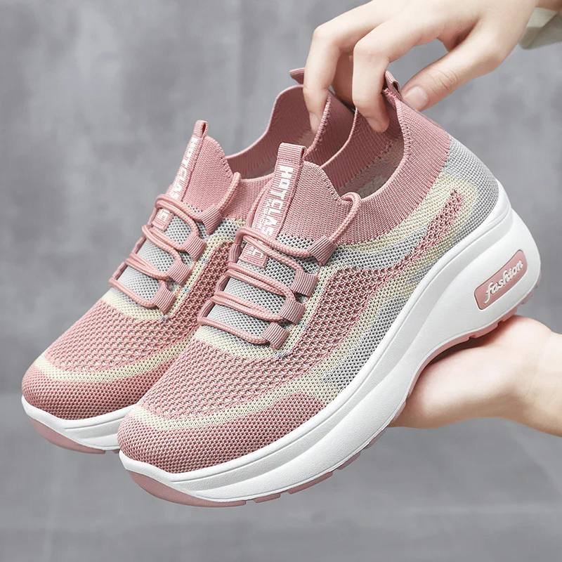 Damen Sportliche Slip-On Sneakers mit ergonomischer Dämpfungstechnologie Heidi Mode