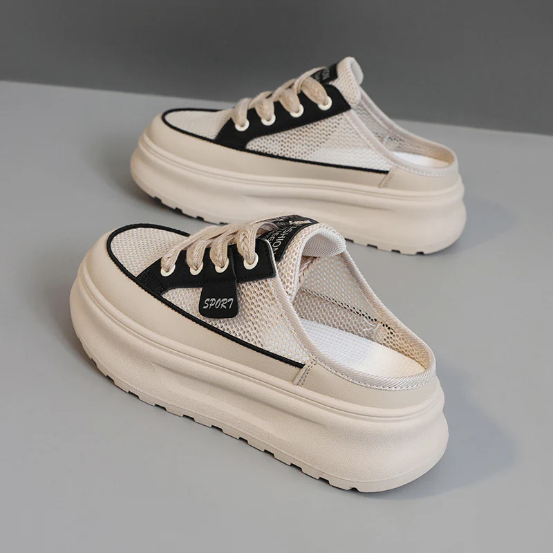 Damen Sportliche Slip-On Sneakers mit luftdurchlässiger Mesh-Oberfläche und dämpfender Laufsohle Heidi Mode - Image 2