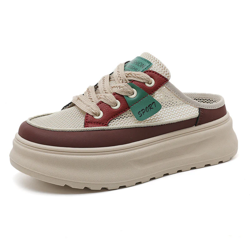 Damen Sportliche Slip-On Sneakers mit luftdurchlässiger Mesh-Oberfläche und dämpfender Laufsohle Heidi Mode - Image 5