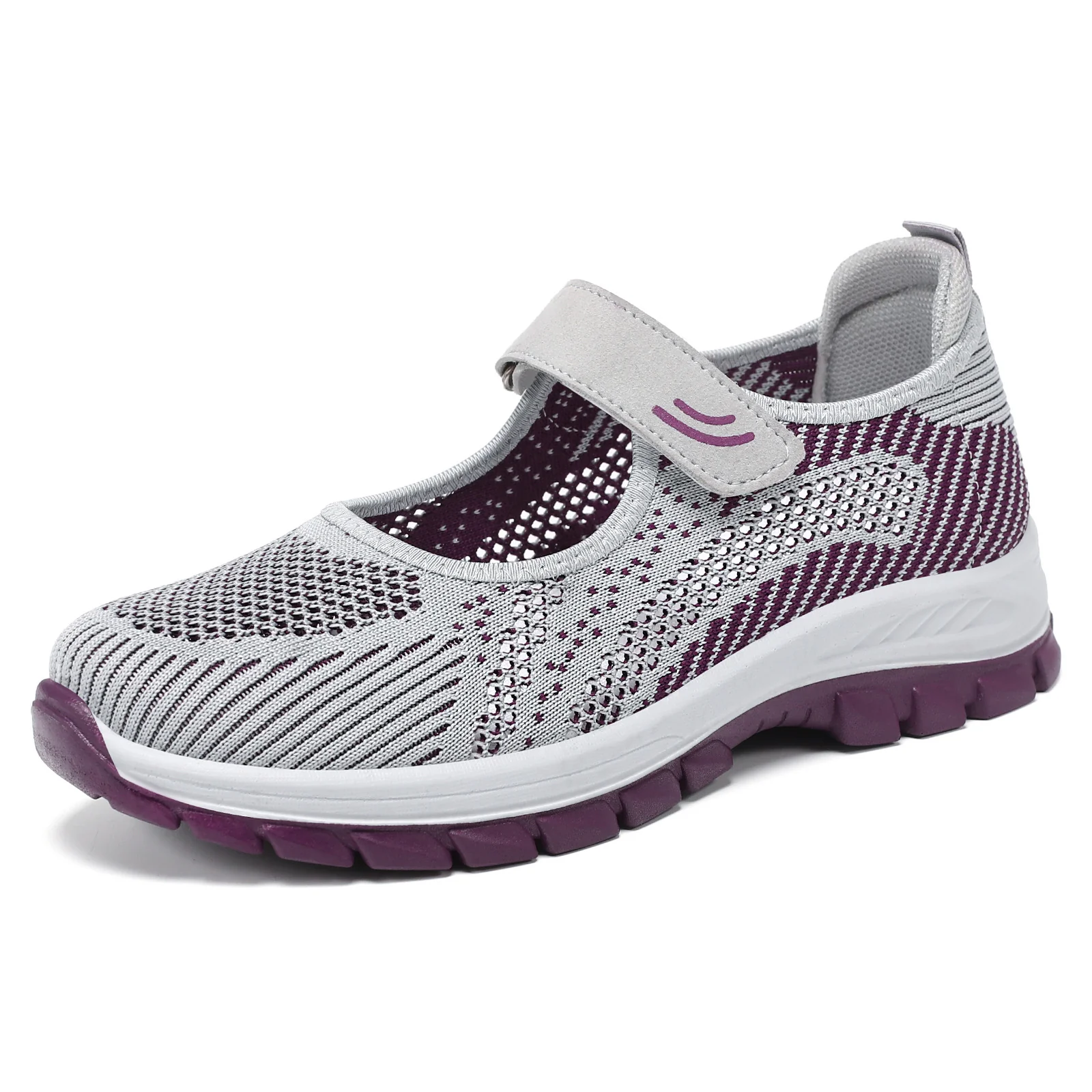 Damen Sportliche Slip-On Sneakers mit verstellbarem Klettverschluss und atmungsaktivem Obermaterial Heidi Mode - Image 5