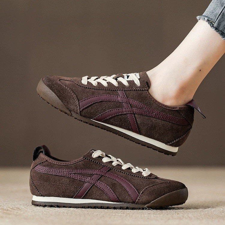 Damen Sportliche Sneaker aus hochwertigem Veloursleder mit sicherem Halt und bequemer Dämpfung Heidi Mode