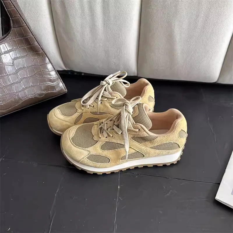 Damen Sportliche Sneaker mit atmungsaktivem Mesh und modischer Wildleder-Oberfläche Heidi Mode - Image 2