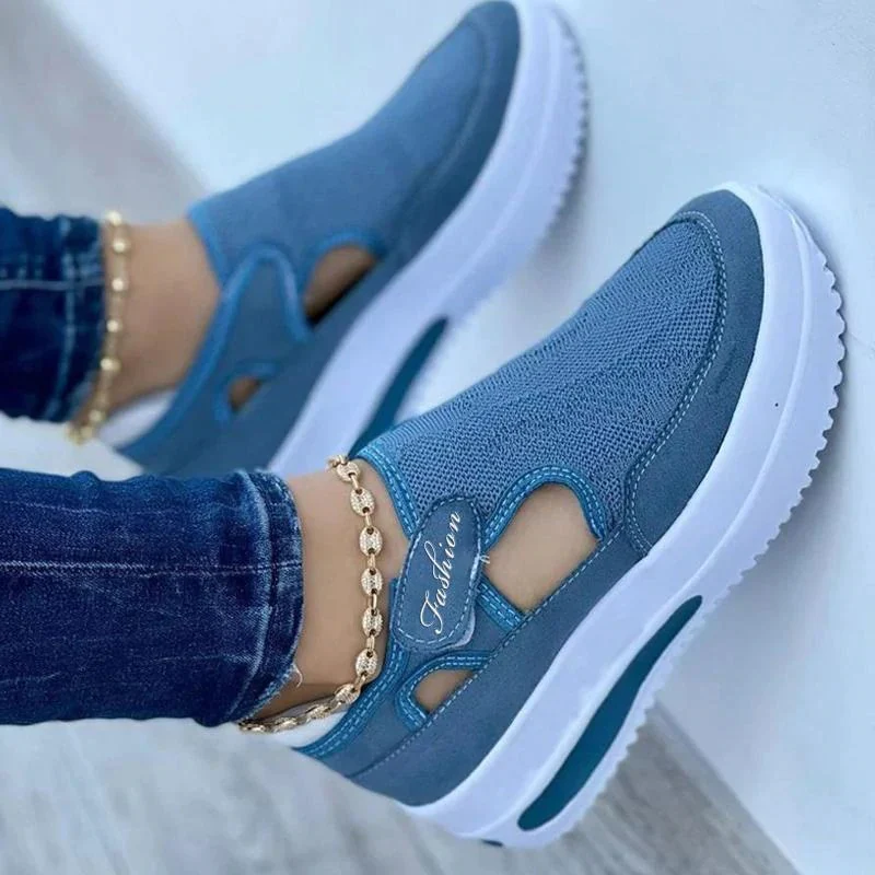 Damen Sportliche Sneaker mit atmungsaktivem Mesh und rutschfester Sohle Heidi Mode