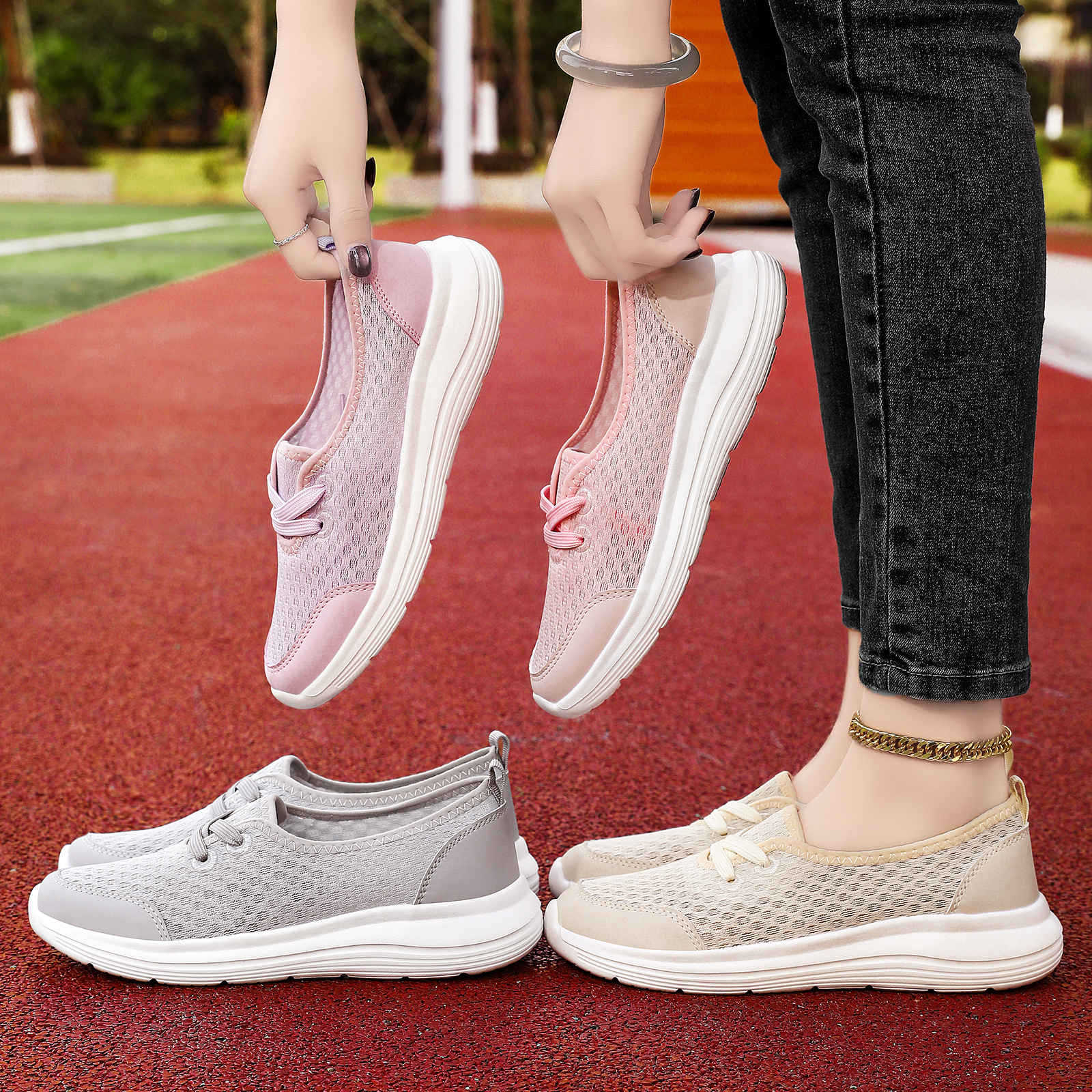 Damen Sportliche Sneaker mit atmungsaktivem Obermaterial und dämpfender Sohle Heidi Mode - Image 4