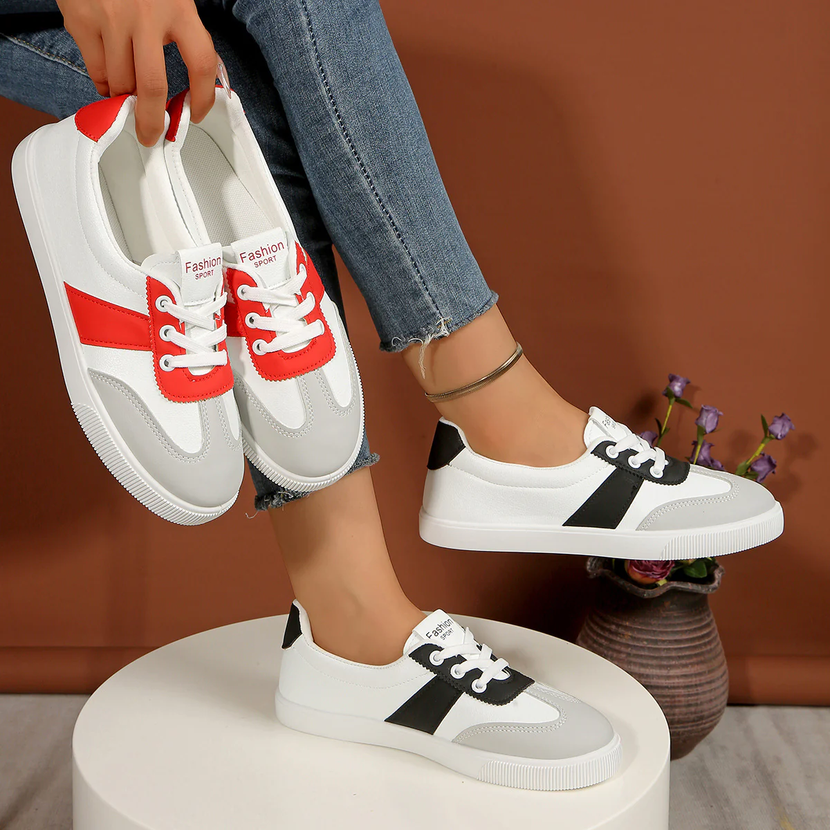 Damen Sportliche Sneaker mit atmungsaktivem Obermaterial und komfortablem Fußbett Heidi Mode - Image 3