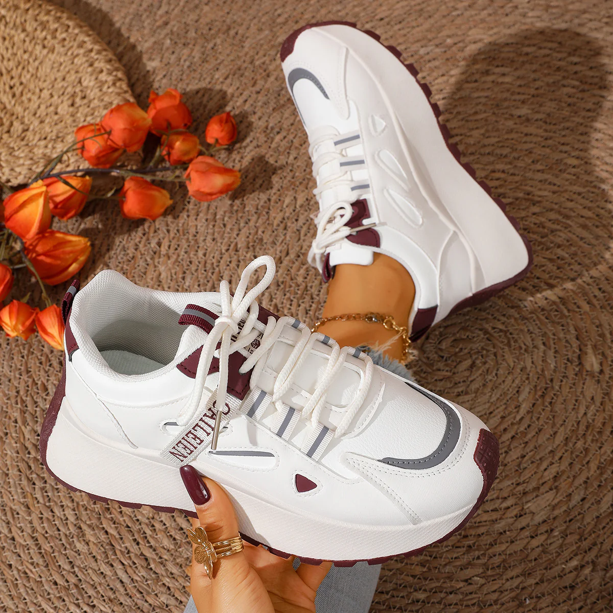 Damen Sportliche Sneaker mit atmungsaktiven Einsätzen Heidi Mode - Image 3